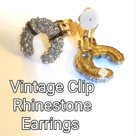 Mega Sparkly Vintage Clip Earrings - Picture 9 of 15